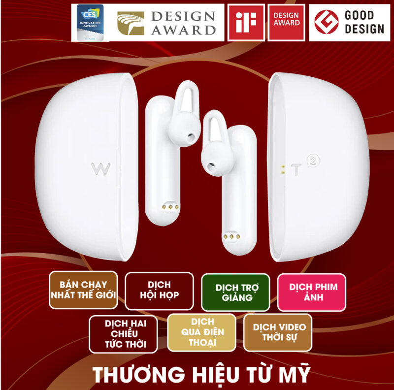 WT2 Plus – Tai Nghe Không Dây Dịch Trực Tiếp 40 Ngôn Ngữ Tốt Nhất