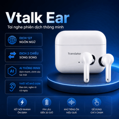 Tai Nghe Phiên Dịch Vtalk Ear – Tai Nghe Phiên Dịch Mang Thương Hiệu Việt Nam