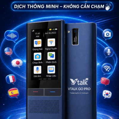 Máy Phiên Dịch VTalk Go Pro 2026 – Máy Phiên Dịch Mang Thương Hiệu Việt Nam Được Tích Hợp Esim Dùng Toàn Cầu