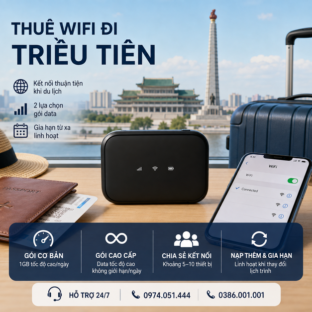 THUÊ WIFI ĐI TRIỀU TIÊN