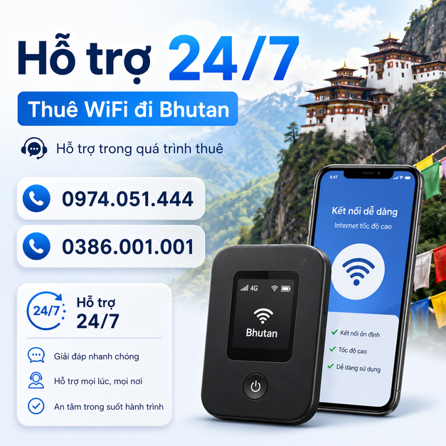 THUÊ WIFI ĐI BHUTAN