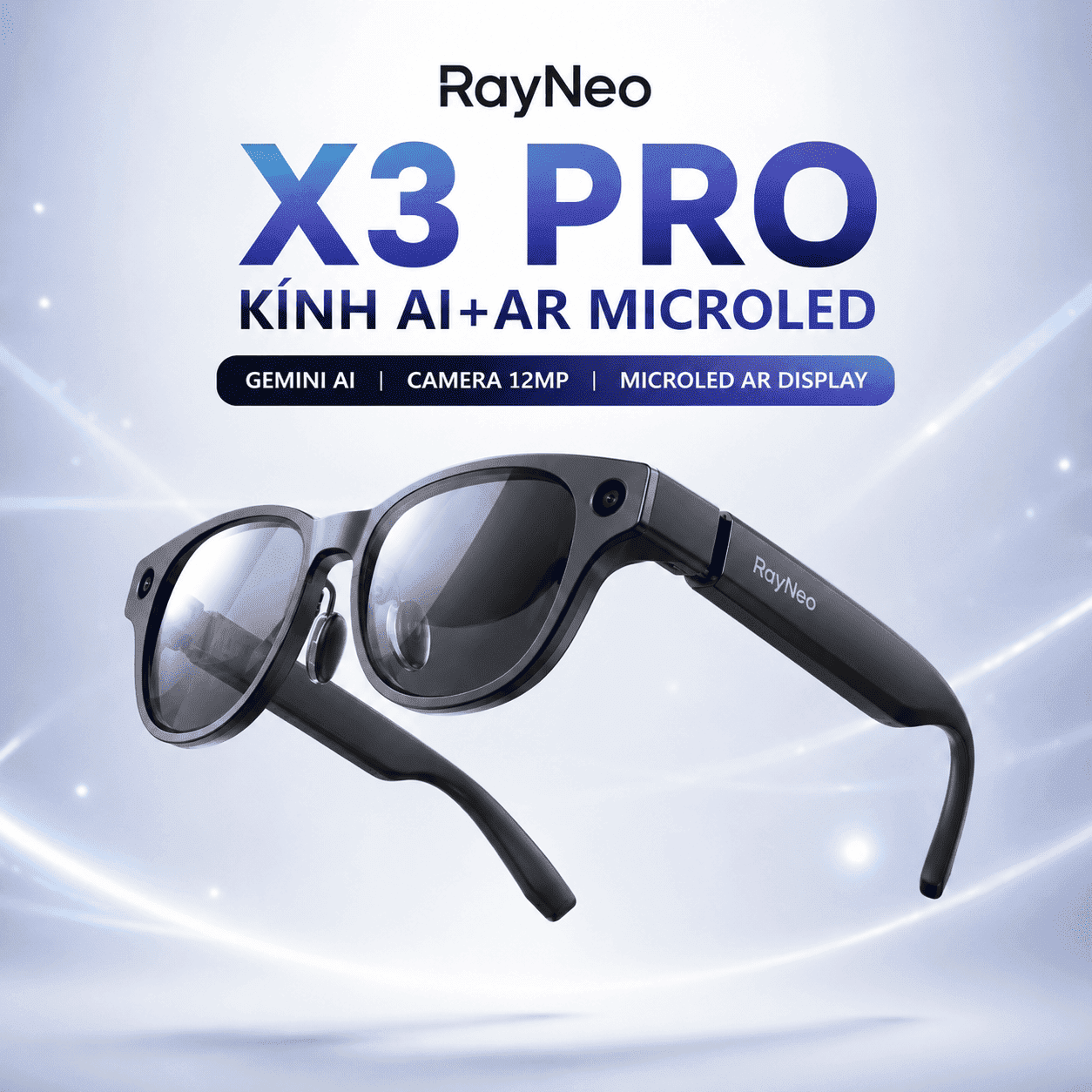 RayNeo X3 Pro – Kính AI+AR MicroLED, Gemini, Camera 12MP RayNeo X3 Pro – Kính AI+AR MicroLED, Gemini, Camera 12MP