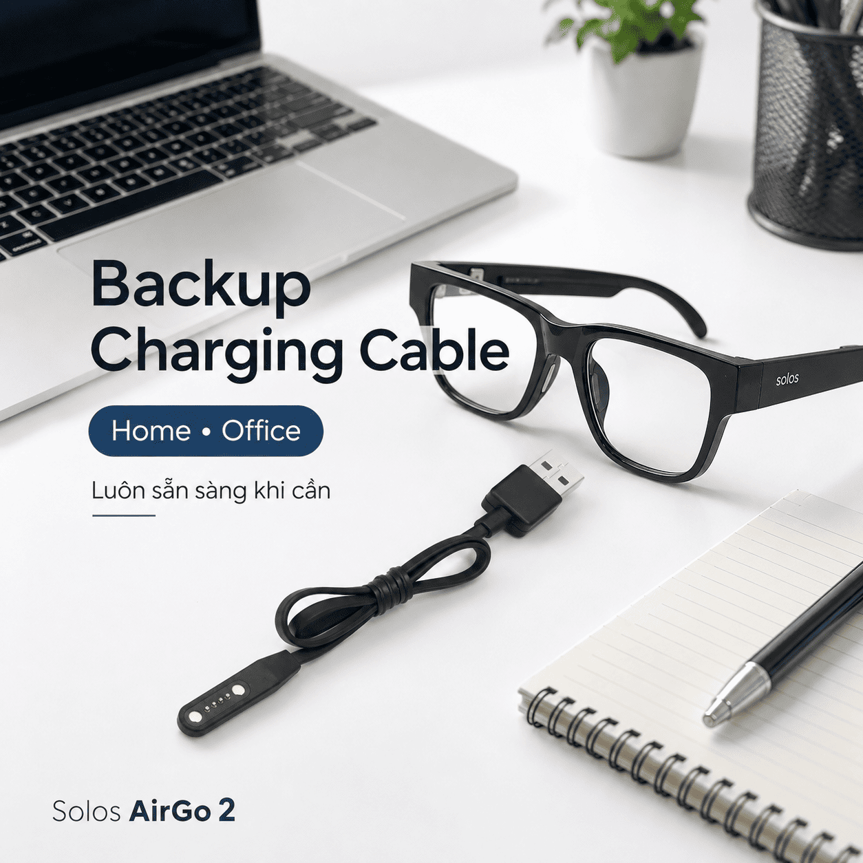 Cáp sạc từ tính Solos AirGo 2