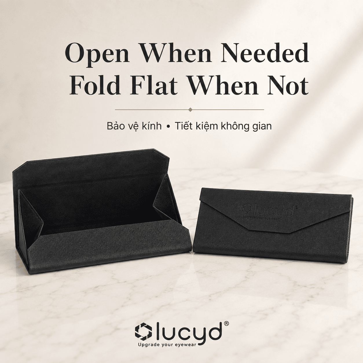 Hộp đựng kính gập phẳng Lucyd