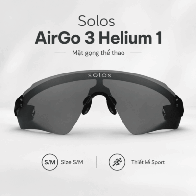 Mặt gọng thể thao Solos AirGo 3 Helium 1 – Thiết kế S/M linh hoạt cho hoạt động ngoài trời