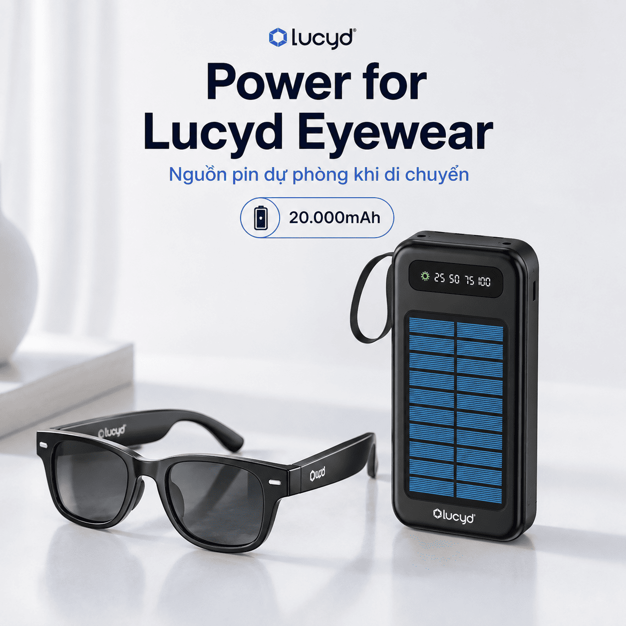 Lucyd Juicebox Solar Power Bank 20.000mAh