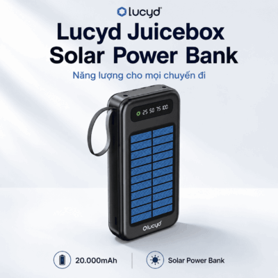Lucyd Juicebox 20.000mAh – Pin sạc năng lượng mặt trời