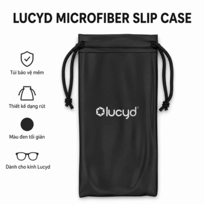 Túi bảo vệ Lucyd Microfiber Slip Case – Bảo vệ gọn nhẹ và lau kính tiện lợi