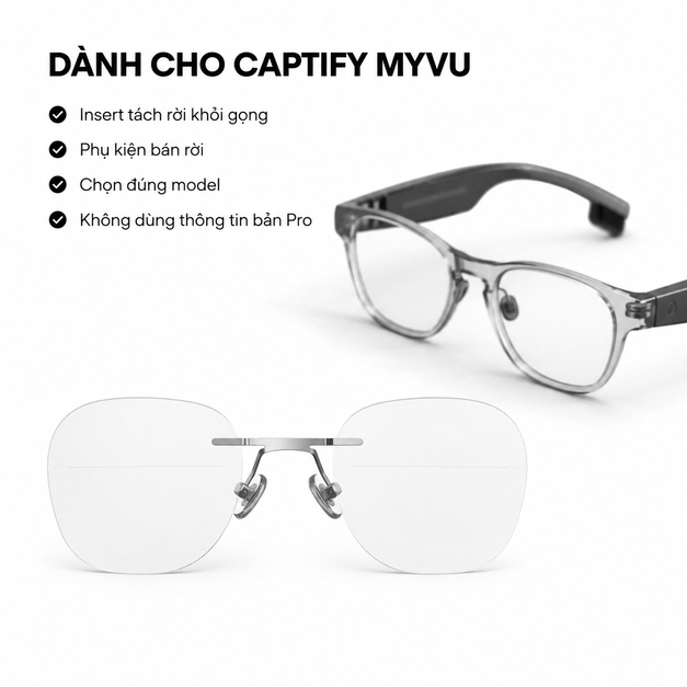 Bộ insert tròng Plano Inserts for Captify Myvu