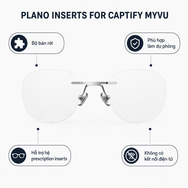 Bộ insert tròng Plano Inserts for Captify Myvu