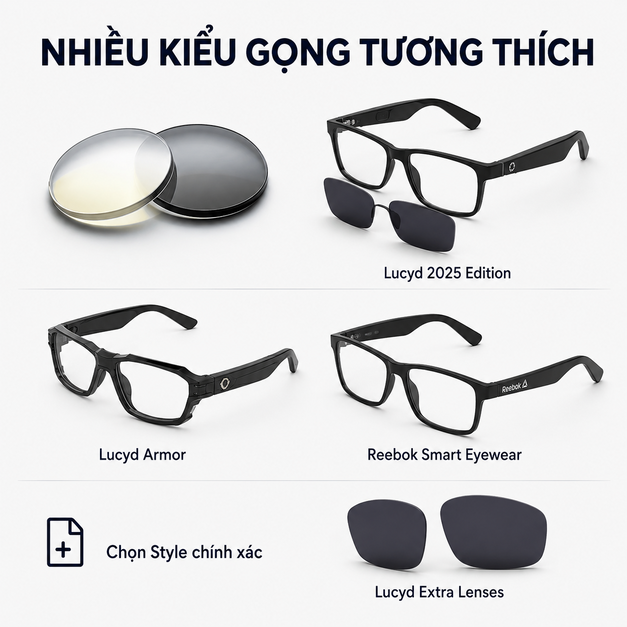 Tròng kính thay thế Lucyd Extra Lenses