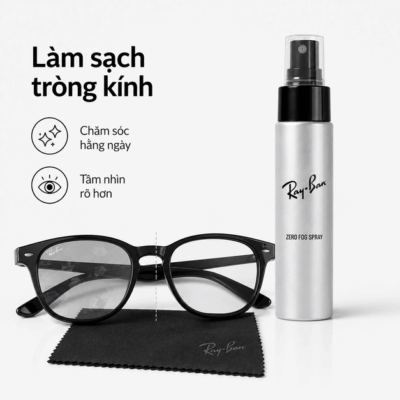 Dung dịch Ray-Ban Zero Fog Spray – Làm sạch và chống mờ tròng kính