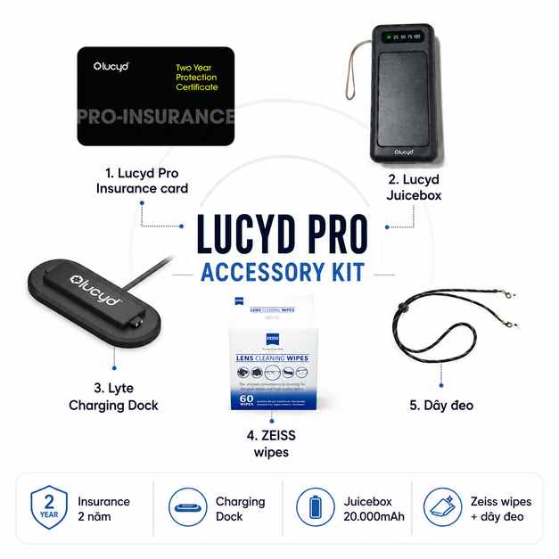 Bộ phụ kiện Lucyd Pro Accessory Kit