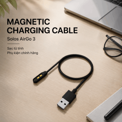 Cáp sạc từ tính Solos AirGo 3 – Kết nối sạc tiện lợi và duy trì trải nghiệm kính thông minh