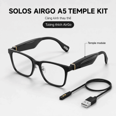 Càng kính thông minh Solos AirGo A5 Temple Kit – Thay thế mô-đun và mở rộng trải nghiệm AirGo