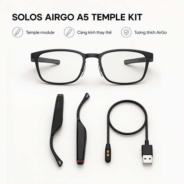 Càng kính thông minh Solos AirGo A5 Temple Kit