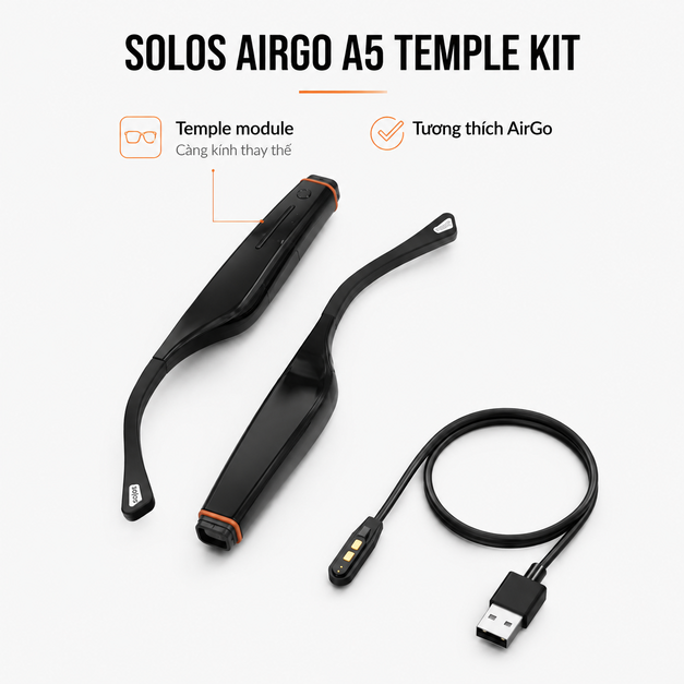 Càng kính thông minh Solos AirGo A5 Temple Kit