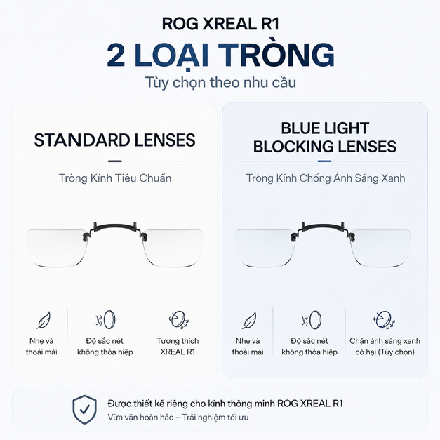 Tròng kính cận ROG XREAL R1 Prescription Lenses