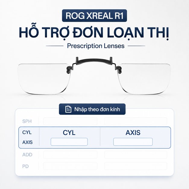 Tròng kính cận ROG XREAL R1 Prescription Lenses