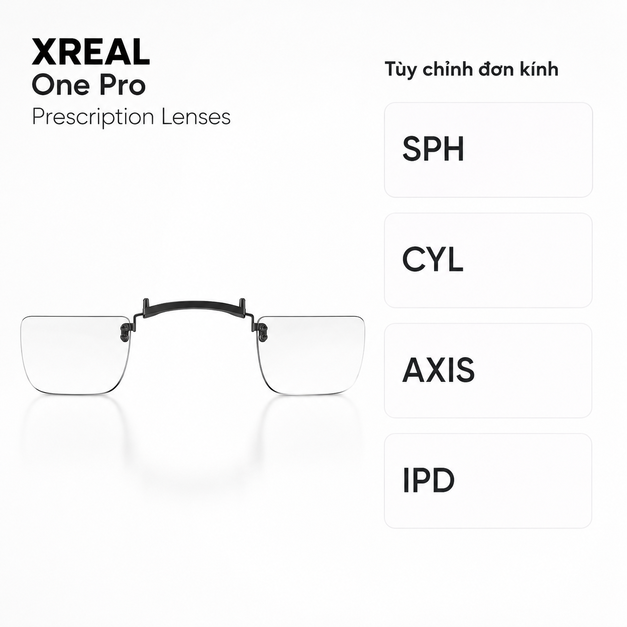 Tròng kính cận XREAL One Pro Prescription Lenses