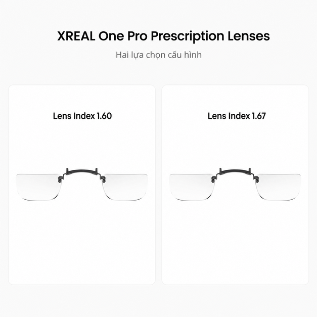 Tròng kính cận XREAL One Pro Prescription Lenses