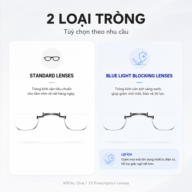 Tròng kính cận XREAL One / 1S Prescription Lenses