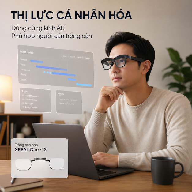 Tròng kính cận XREAL One / 1S Prescription Lenses