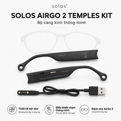 Bộ càng kính Solos AirGo 2 Temples Kit – Điều khiển cảm ứng và tùy biến gọng linh hoạt