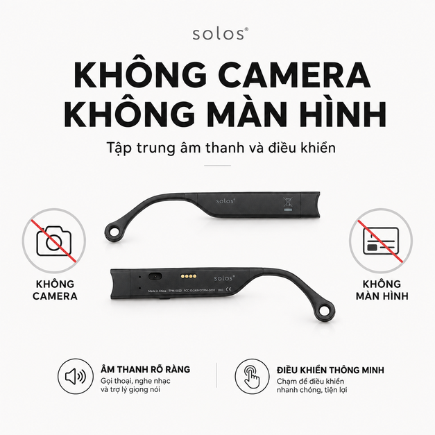 Bộ càng kính Solos AirGo 2 Temples Kit