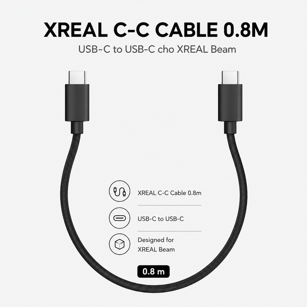 Cáp XREAL USB-C to USB-C 0.8 m