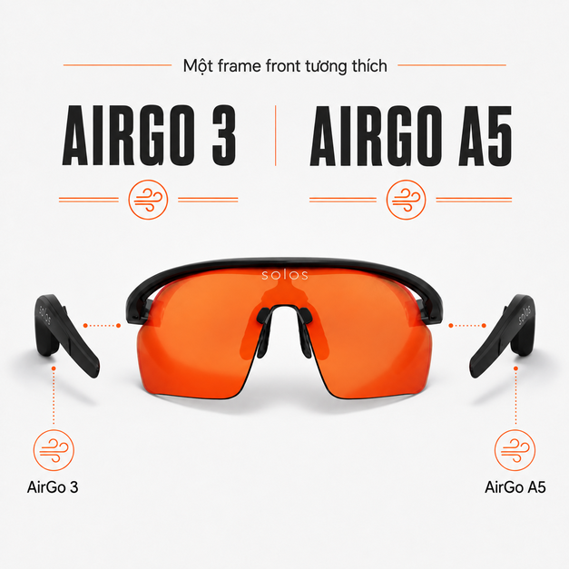 Mặt gọng Solos Helium 2 Frame Front Asian-Fit