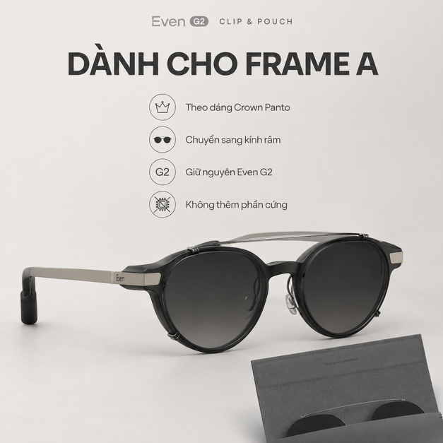 Bộ clip-on kính râm Even G2 Clip & Pouch