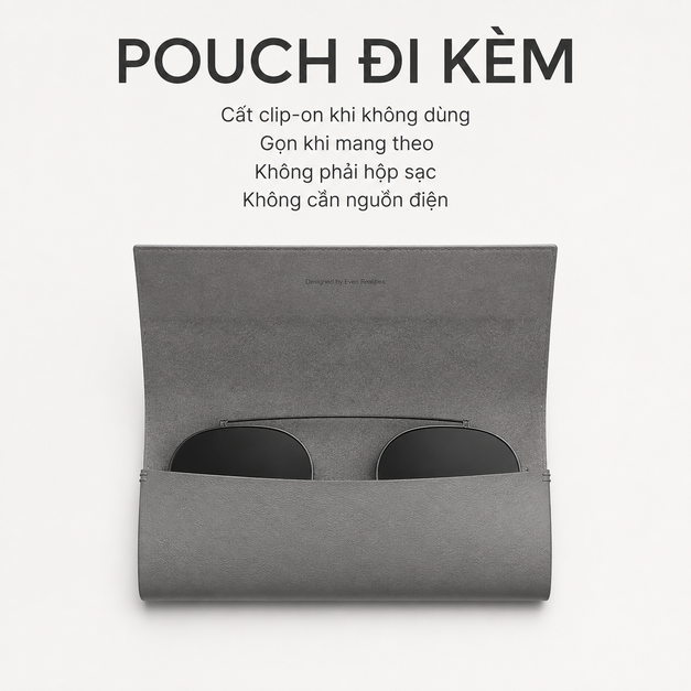 Bộ clip-on kính râm Even G2 Clip & Pouch