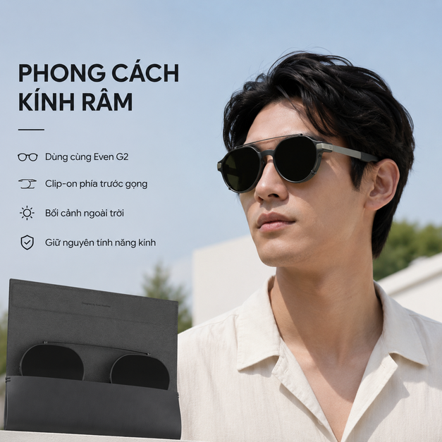 Bộ clip-on kính râm Even G2 Clip & Pouch