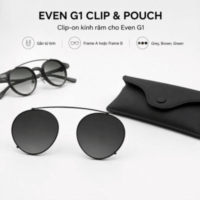 Bộ clip-on kính râm Even G1 Clip & Pouch – Gắn từ tính và chuyển đổi linh hoạt