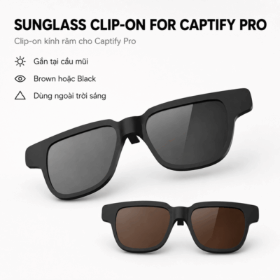 Clip-on kính râm Sunglass Clip-On for Captify Pro – Gắn nhanh và hỗ trợ nhìn rõ ngoài trời