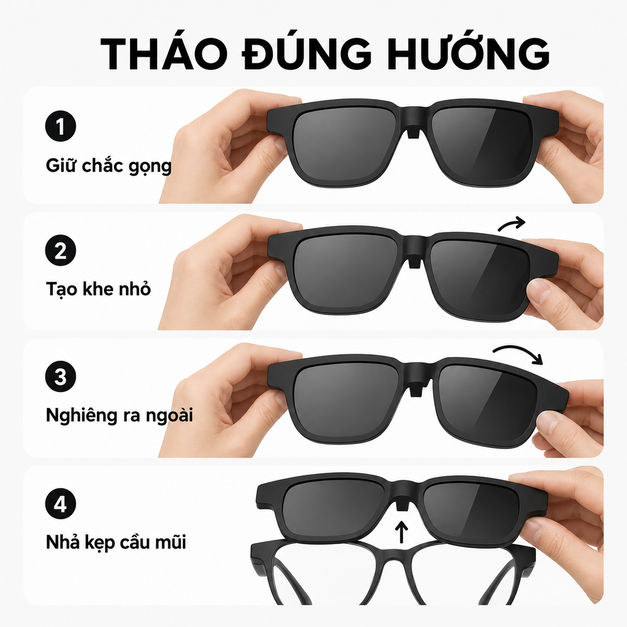 Clip-on kính râm Sunglass Clip-On for Captify Pro