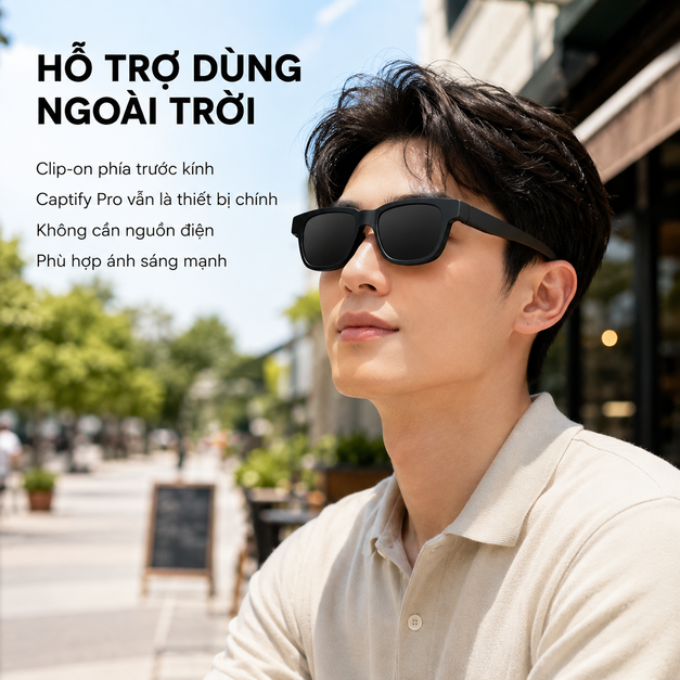 Clip-on kính râm Sunglass Clip-On for Captify Pro