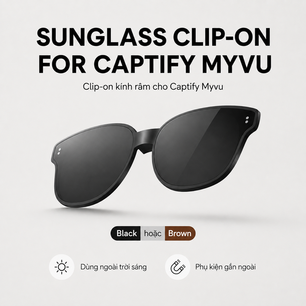 Clip-on kính râm Sunglass Clip-On for Captify Myvu