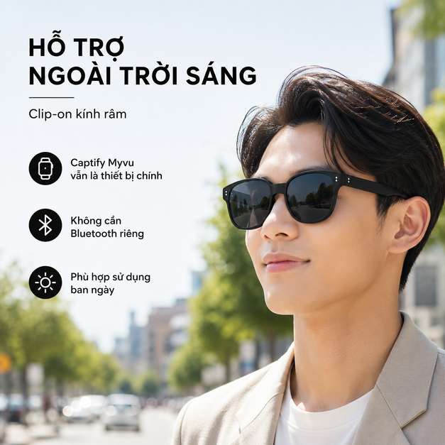 Clip-on kính râm Sunglass Clip-On for Captify Myvu