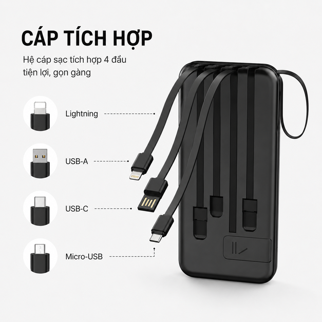 Pin dự phòng năng lượng mặt trời Lucyd Juicebox 20,000 mAh
