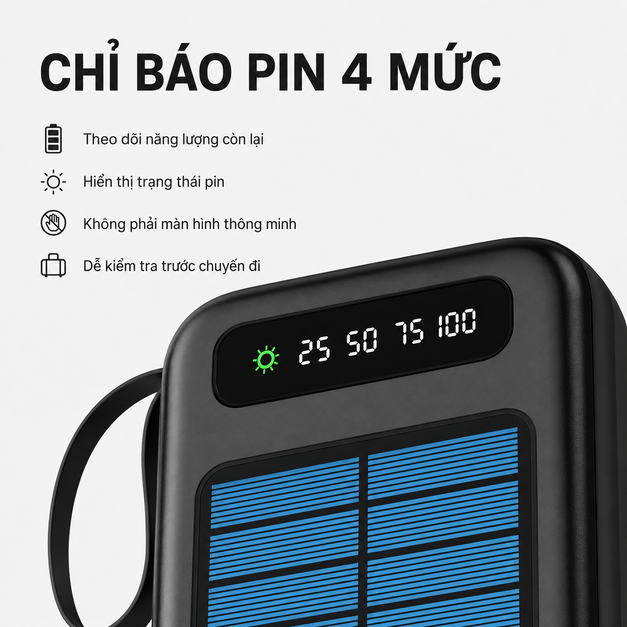 Pin dự phòng năng lượng mặt trời Lucyd Juicebox 20,000 mAh