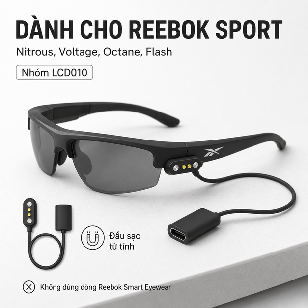 Cáp sạc từ tính USB-C Lucyd Armor & Reebok Sport