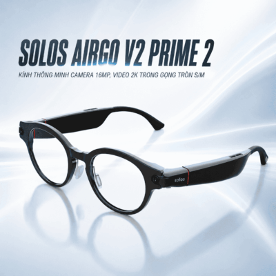Kính thông minh Solos AirGo V2 Prime 2 – Camera 16MP, video 2K trong gọng tròn S/M