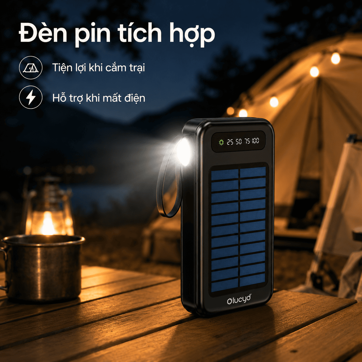 Lucyd Juicebox Solar Power Bank 20.000mAh