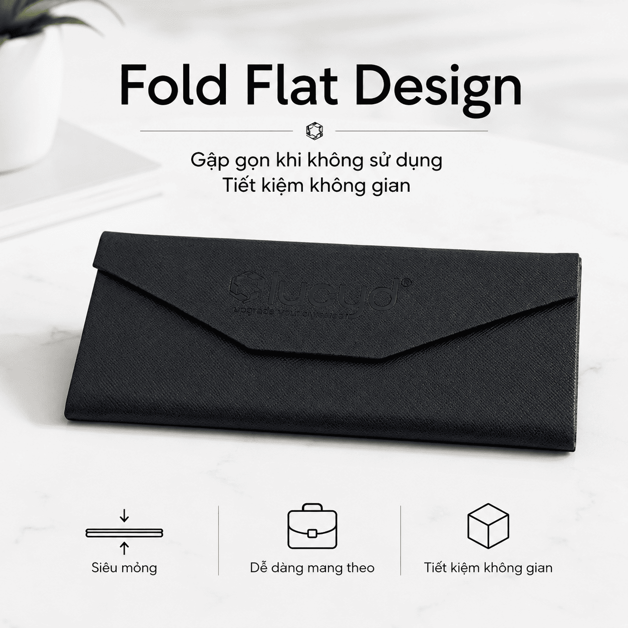 Hộp đựng kính gập phẳng Lucyd