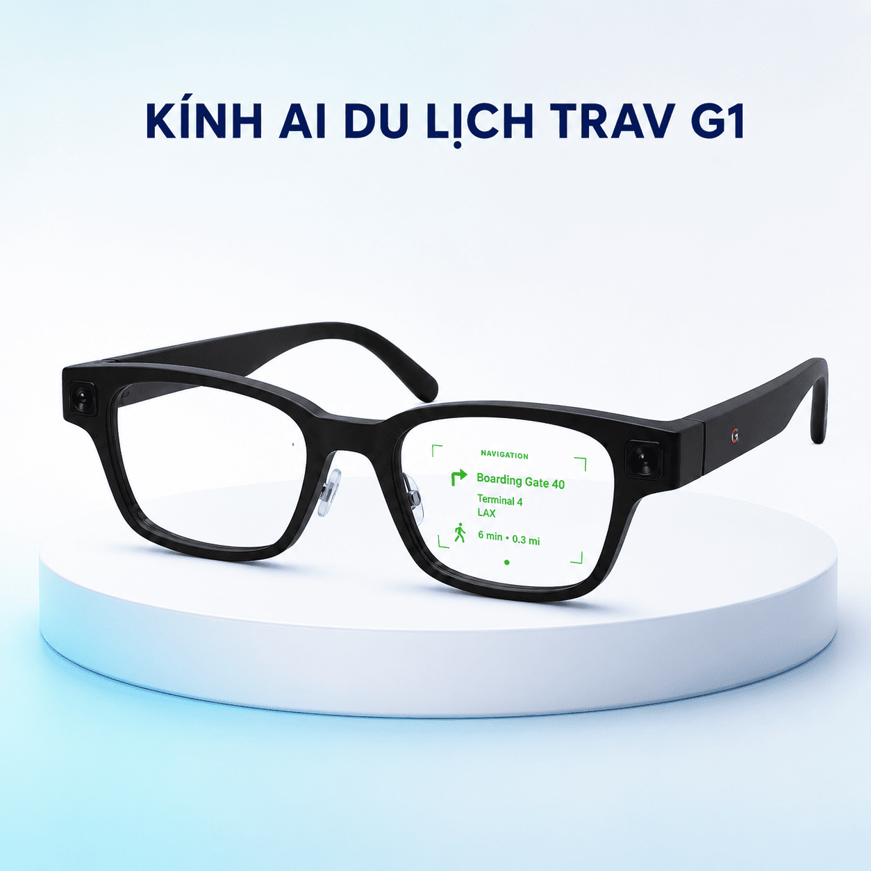 Trav G1 AI Travel - Kính AI du lịch 12MP, quay 4K, AR Navigation Trav G1 AI Travel - Kính AI du lịch 12MP, quay 4K, AR Navigation