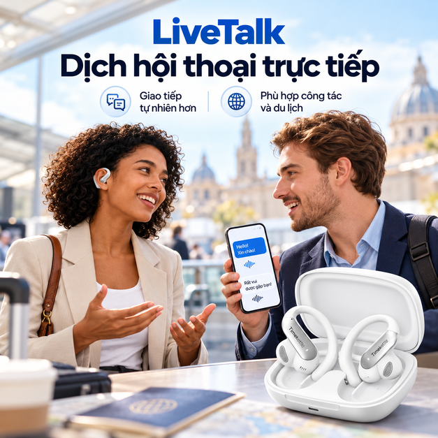 LiveTalk AI Translation Earbuds