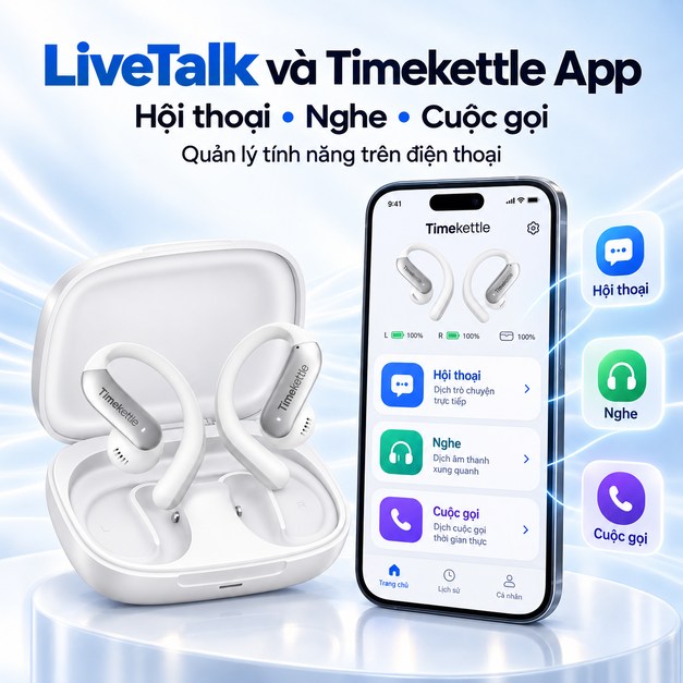 LiveTalk AI Translation Earbuds